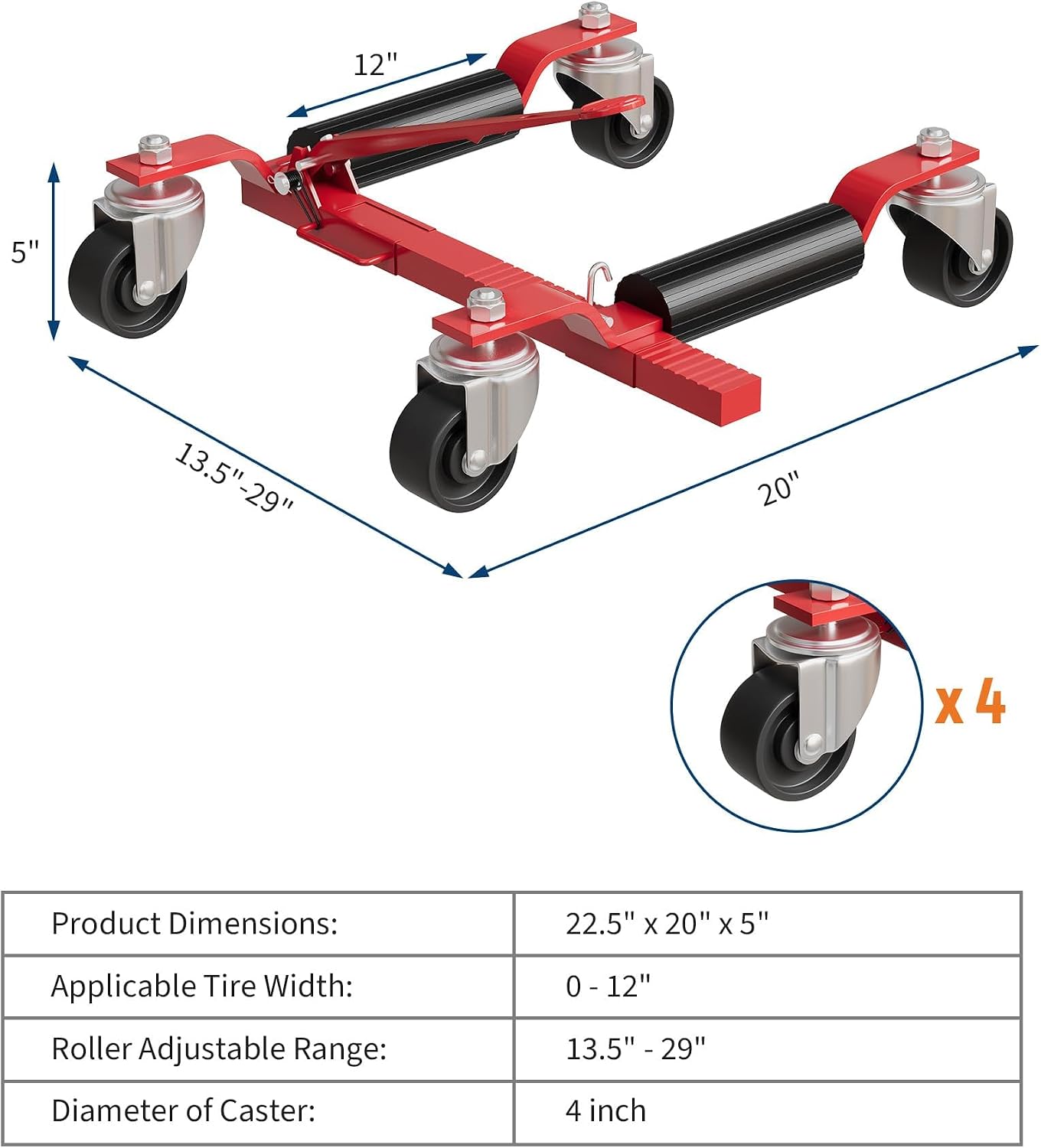 Tacleekii 2 4 Pack Car Wheel D - Car Jack review and price